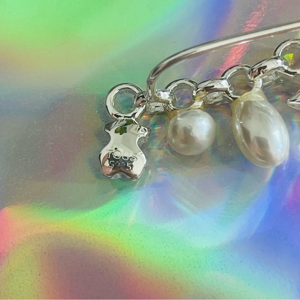 Tous Shapes Pea in a pod Pearl Row Line Earrings - Picture 6 of 16